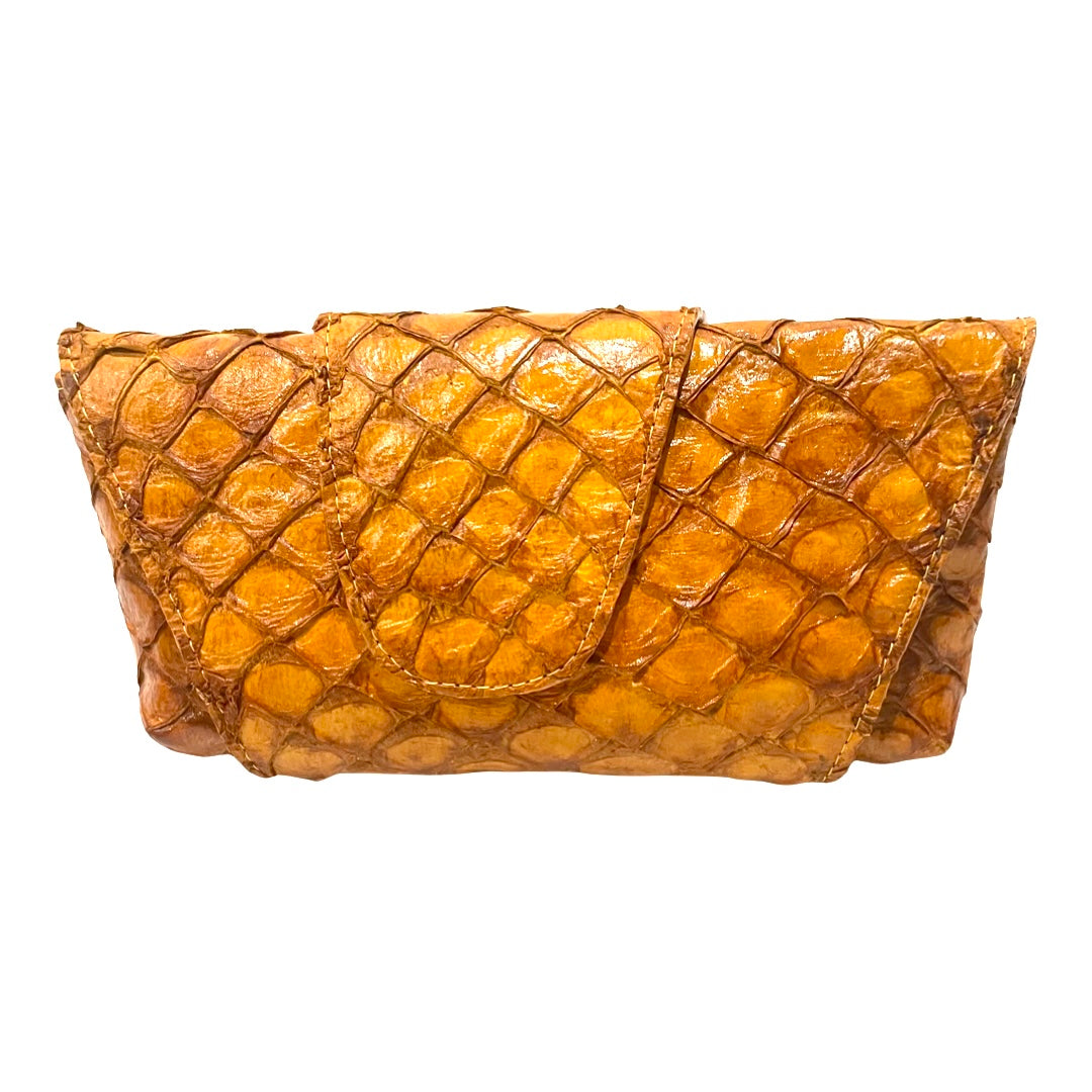 Sustainable Eco-Friendly Handcrafted Pirarucu Fish Skin Clutch
