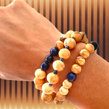 Load image into Gallery viewer, Palo Santo and Sodalite Bracelets
