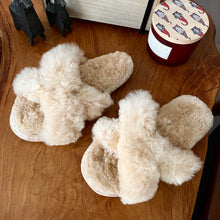 Load image into Gallery viewer, Crisscross Alpaca Slippers

