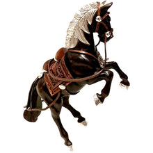 Load image into Gallery viewer, Proud Horse Sculpture-Mahogany Wood &amp; Sterling Silver Accents

