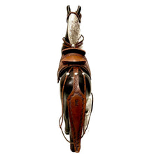 Load image into Gallery viewer, Paso Fino Wood Horse Sculpture with Sterling Silver Accents

