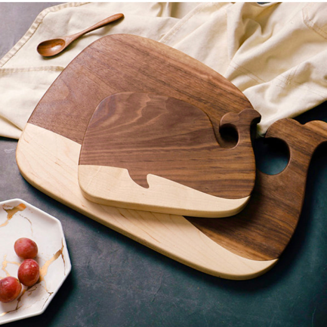 Walnut & Maple Whale Cutting Board