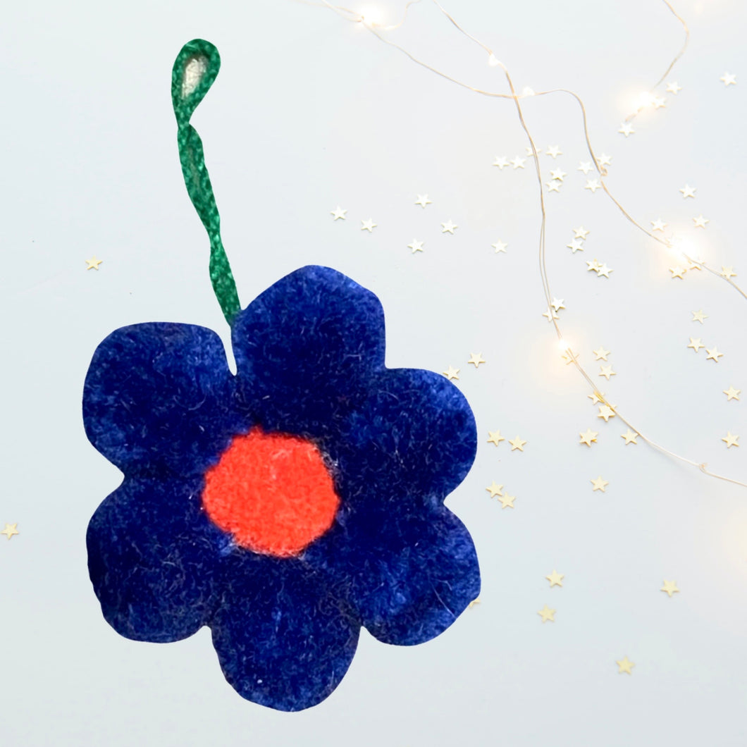 Handcrafted Alpaca Flowers Ornaments