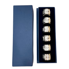 Load image into Gallery viewer, Silver Plated Napkin Ring Set
