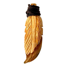 Load image into Gallery viewer, Palo Santo Wood Feather Necklace
