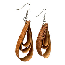 Load image into Gallery viewer, Genuine Mahi-Mahi Fish Leather Earrings-Waves
