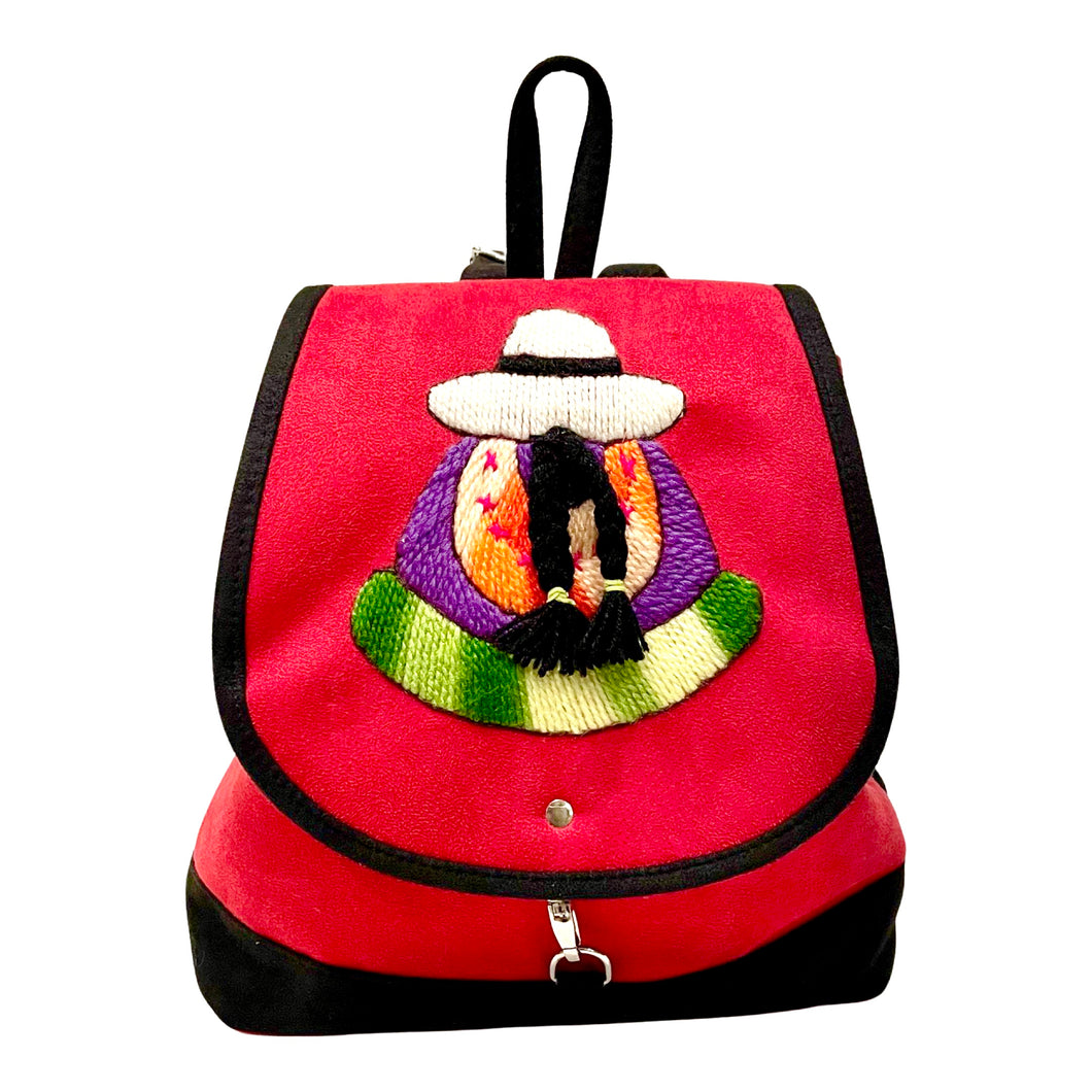 Boho Embroidered Small Backpack - Alina