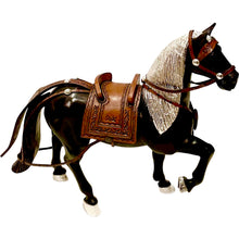 Load image into Gallery viewer, Paso Fino Wood Horse Sculpture with Sterling Silver Accents
