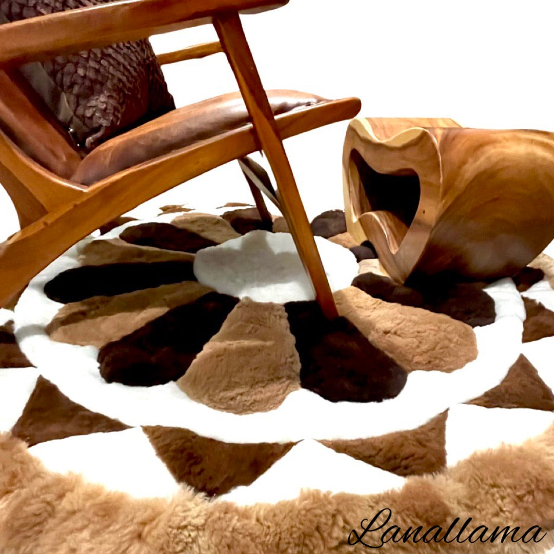 Round Area Rug-Baby Alpaca – Lana Llama