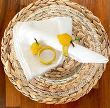 Load image into Gallery viewer, Iraca Palm Napkin Rings-Lemons
