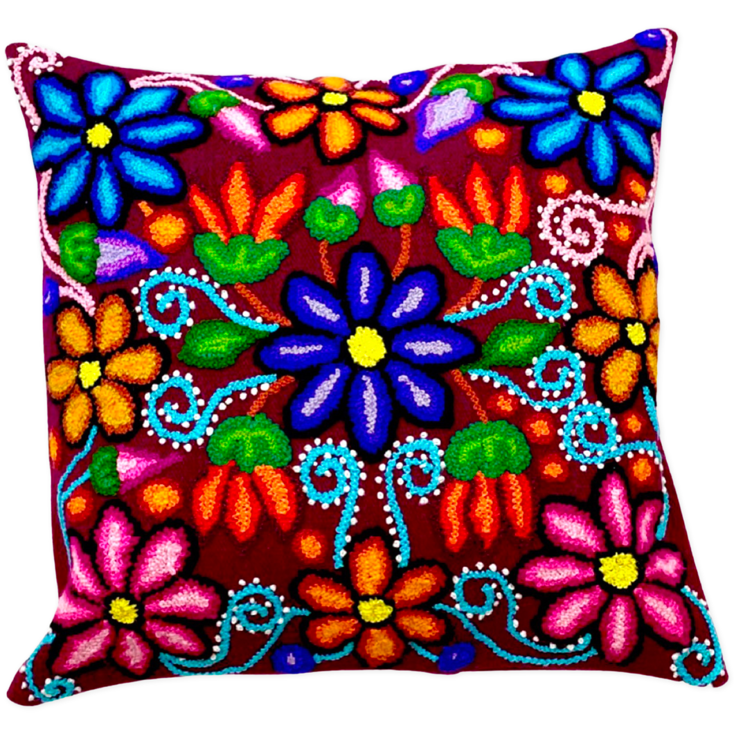 Embroidered Accent Pillow-Lucy