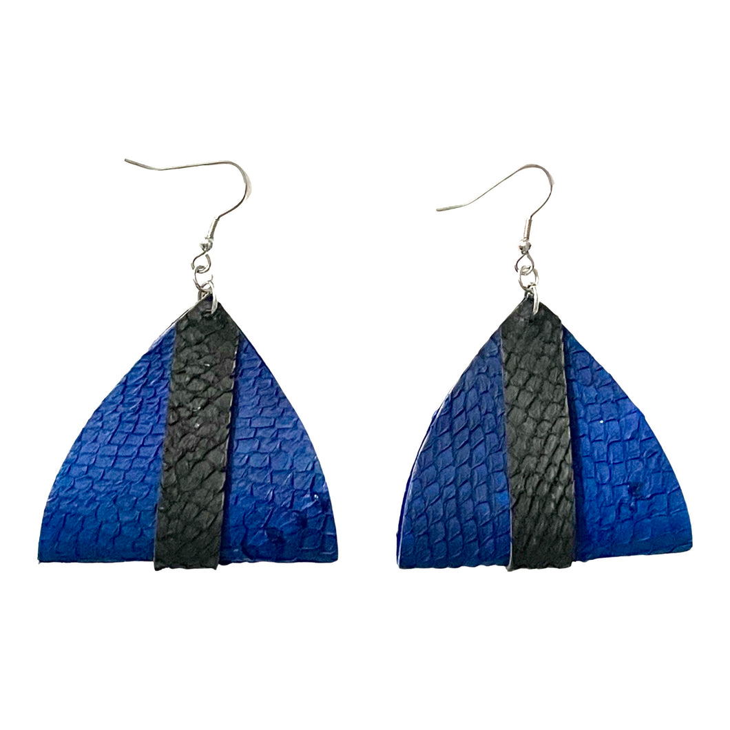 Genuine Mahi-mahi Fish Leather Earrings-Callao